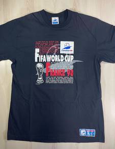 Vintage 1998 FIFA World Cup Black Tee #EY Used