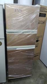 Gold Elba Fridge Refrigerator 3 Doors Peti Ais Ice