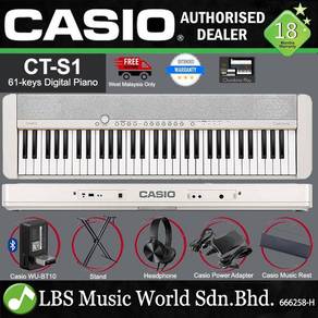 Casio CT-S1 61 Key Portable Digital Keyboard White