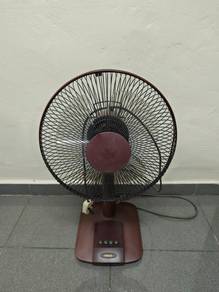National Vintage Table / Desk Fan 12" (Maroon)