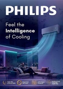 Philips 1.5hp inverter Air Cond + pasang