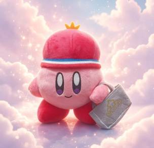 23cm Kawaii Kirby  Happy Shopping Plush Toy