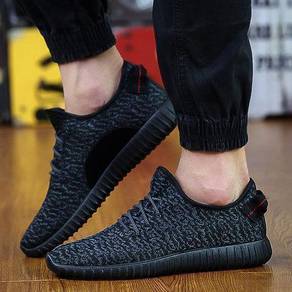 0251 Black Sporty Sneakers Kasut Breathable Shoes