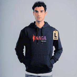 NEW NAGA Lifestyle Black Hoodie (Unworn) - Size L