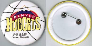 NBA Basketball Denver Nuggets Button Badge 58mm