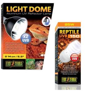 Exoterra 5.5" Dome Light and UVB150 25W set