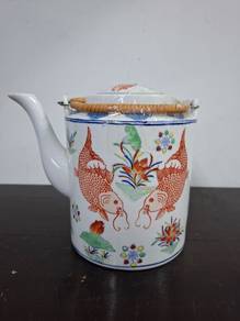 Hand-Painted Ceramic Kettle | Approx. 6" Height