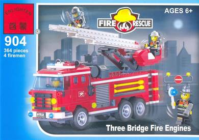 Bricks EN - 904 Three bridge fire engine Bomba