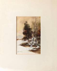 Watercolor Painting- Winter Serenity 3 by Nicol
