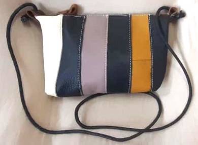 CUSTOM Genuine textured Leather Handbag Patchwork