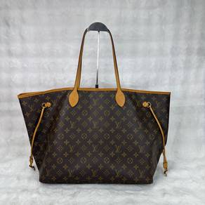 Authentic LV Neverful GM Brown Monogram Tote Bag
