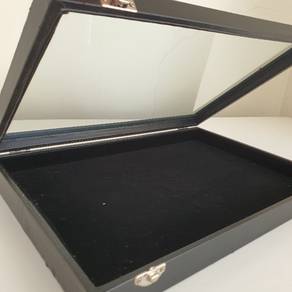2 units Velvet Wooden Jewelry Storage Box Trays