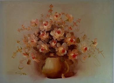 "Eternal Blossoms" – Vintage Oil Painting