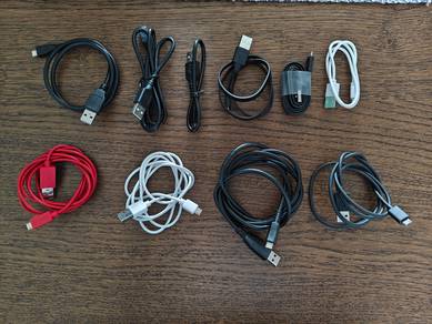 10 usb cables micro usb to usb (Like new)
