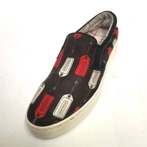 Coach Women Slip On Sneaker Leather Trim Low Top