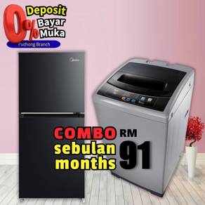 Combo Set Aircond Peti Sejuk Mesin Basuh TV Fridge