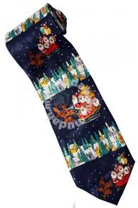 Christmas Santa Claus #26 Rider Sleigh Neck Tie