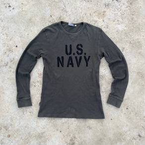 long sleeve waffle USA navy