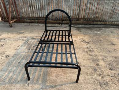 Steel Besi Lipat Foldable Katil Single Bed Frame