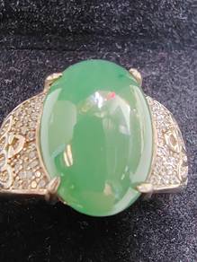 Giok Jadeite Jed Burma Hijau Ais Gred A