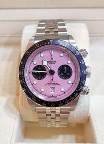 Pre-Owned Tudor Black Bay 79360N Pink Dial Chronog