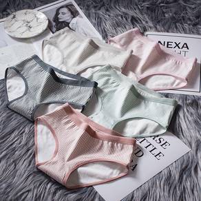 L XL size cotton stripe design women underwear 