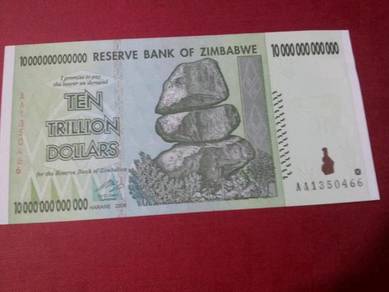 Zimbabwe 10 trillion 2008