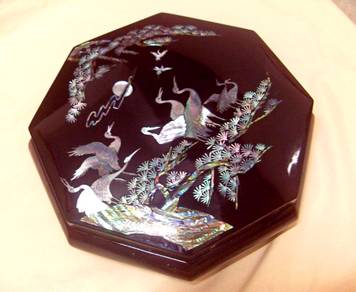 Mother-of-Pearl Lacquer Snack Tray (Korea)
