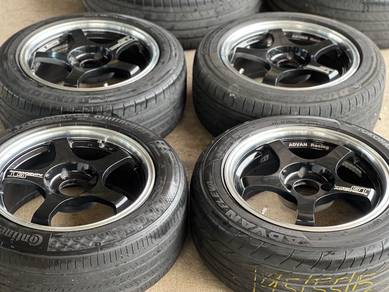 Sport Rim 15 Second Advan GT Engraved Glossy Black