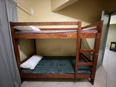 Katil double decker (kayu keras)