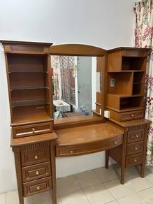 solid make up table with drawers