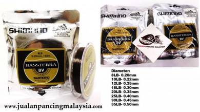 Shimano bassterra mono filament tangsi line brown