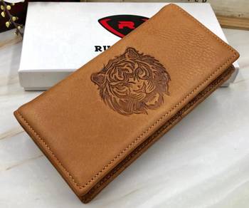 Genuine Leather R.Rider Tiger Men's Long Wallet