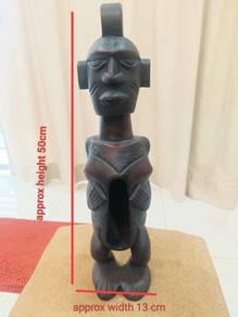 Handmade Wooden Sculpture American Indian Man