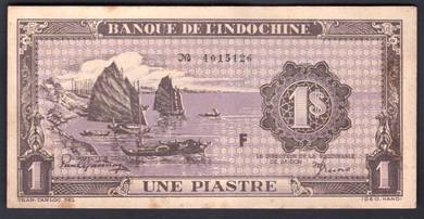 French Indo-China 1 Piastre 1942-45 Pick 60