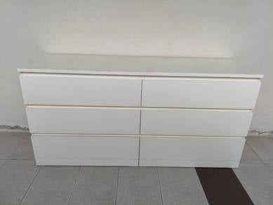 IKEA MALM Chest of 6 Drawers White