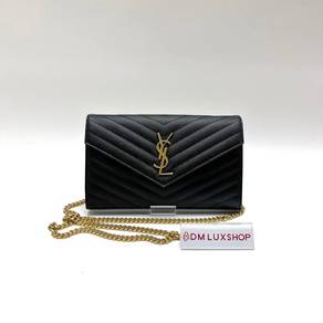 98% New YSL Black Envelope WOC GHW