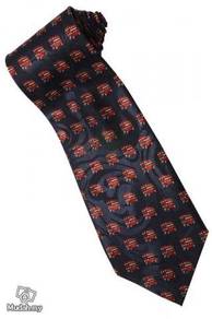 London Double Decker Bus Transport Many Neck Tie
