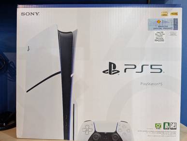 PS5 Slim 1TB Disk, Lengkap Berkotak, Jaminan Kedai