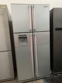 Refrigerator Silver 2 door Peti Sejuk Side by side