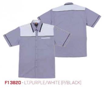 Baju Korporat Lelaki F13820 Light Purple/White