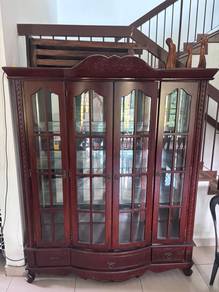 Large Elegant Wooden Vitrine Display Cupboard for