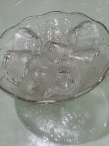 Vintage Punch Bowl Set (2 Bowls & 12 Glasses)