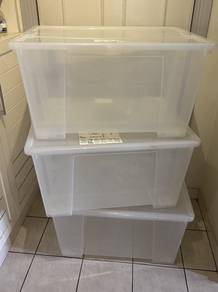 3 IKEA Samla Large Storage Boxes & Toy Box
