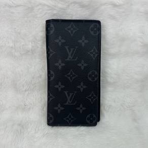 LV Black Eclipse Bifold Brazza Long Wallet