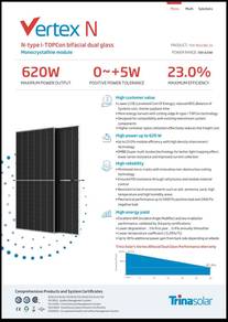 Solar Panels : Trina 620w