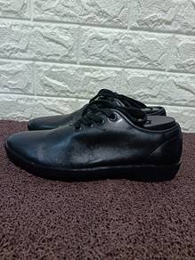 Uk7 Prada Black Leather Sneakers