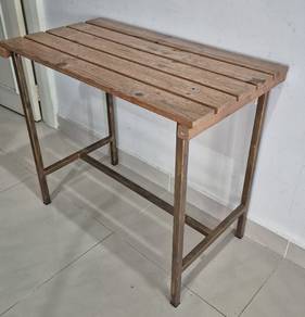 Rustic Wooden Table with Metal Legs