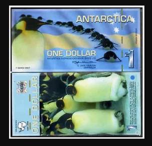 ANTARCTICA set of 3 - 1+2+3 DOLLARS 2007 POLYMER