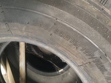 205/85 tyre used